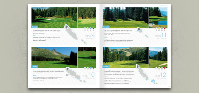 Pages int�rieures de la brochure du golf de M�ribel 2011