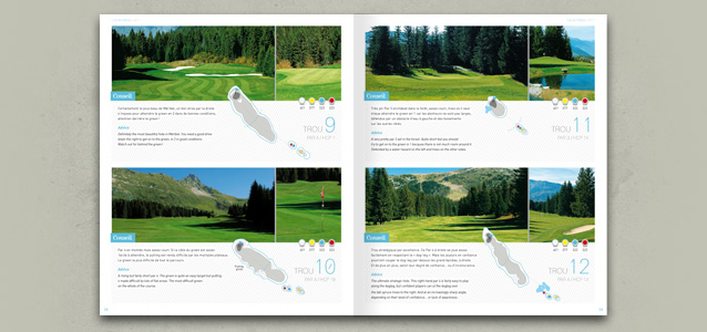 Pages intrieures de la brochure du golf de Mribel 2011