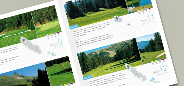 Pages int�rieures de la brochure du golf de M�ribel 2011