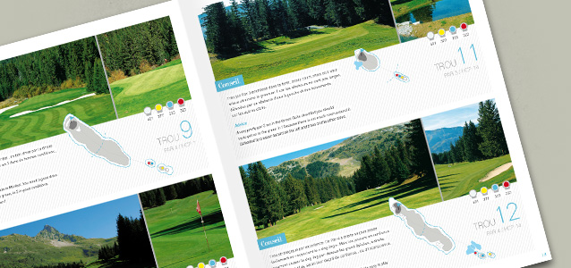 Pages intrieures de la brochure du golf de Mribel 2011