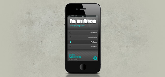 Site pour smartphone La notice