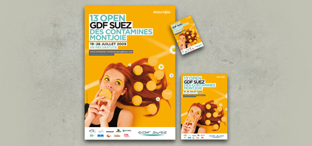 L'affiche, la plaquette et la carte poste du 13 Open Gaz des Contamines