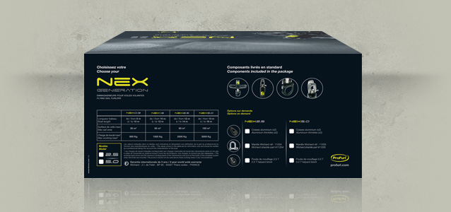 Face arrire du packaging Nex Generation de Profurl