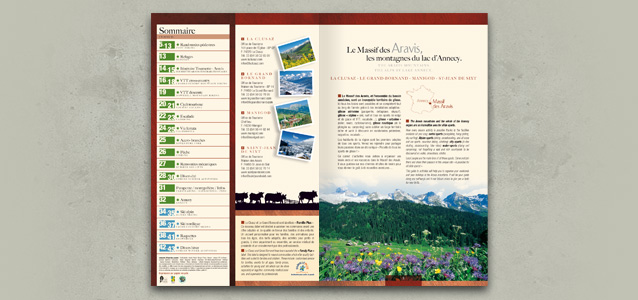 Pages du guide des activits du Massif des Aravis