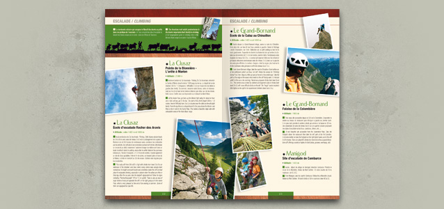 Pages du guide des activits du Massif des Aravis