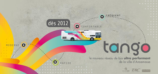 Tango, le nouveau rsau de bus BHNS de la ville d'Annemasse